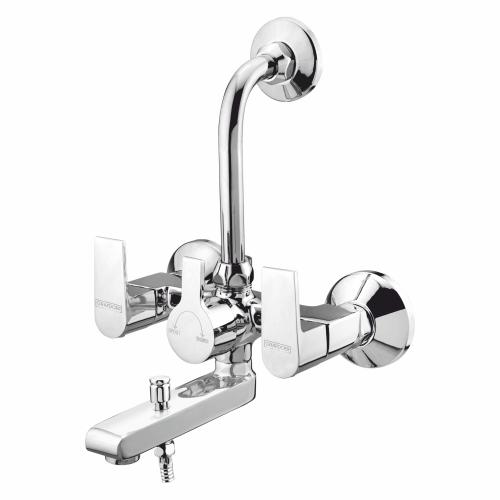 Wall Mixer Three in One with L-Bend for Overhead Shower Chrome